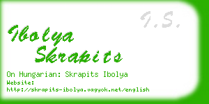 ibolya skrapits business card